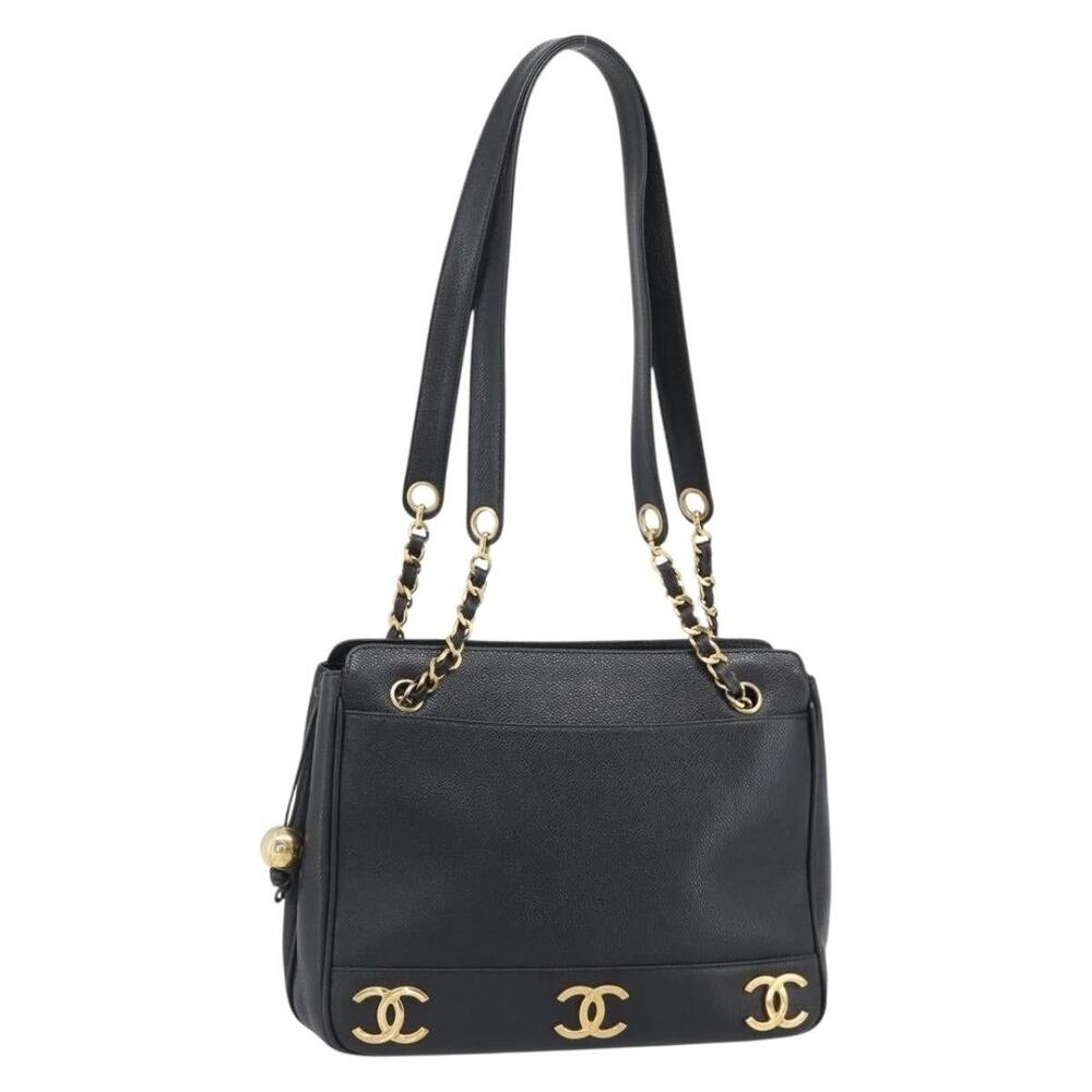 Chanel Triple Coco Chain Shoulder Bag Black